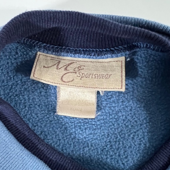 MC Sportswear Beary Special Grandma Crewneck Sweatshirt Blue XL Embroidered FLAW - Picture 3 of 8